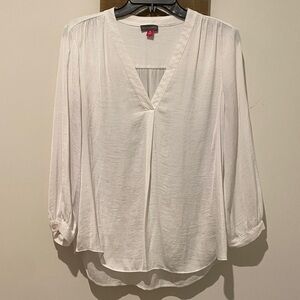Vince Camuto Ivory V-Neck Blouse